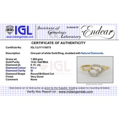 Diamond Ring Delicate Leaf design